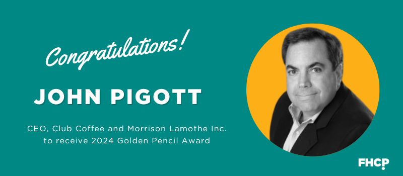 Félicitations à John Pigott qui a reçu le prix Golden Pencil 2024