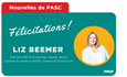 Elizabeth (Liz) Beemer, lauréate du Prix de distinction 2024 de PASC